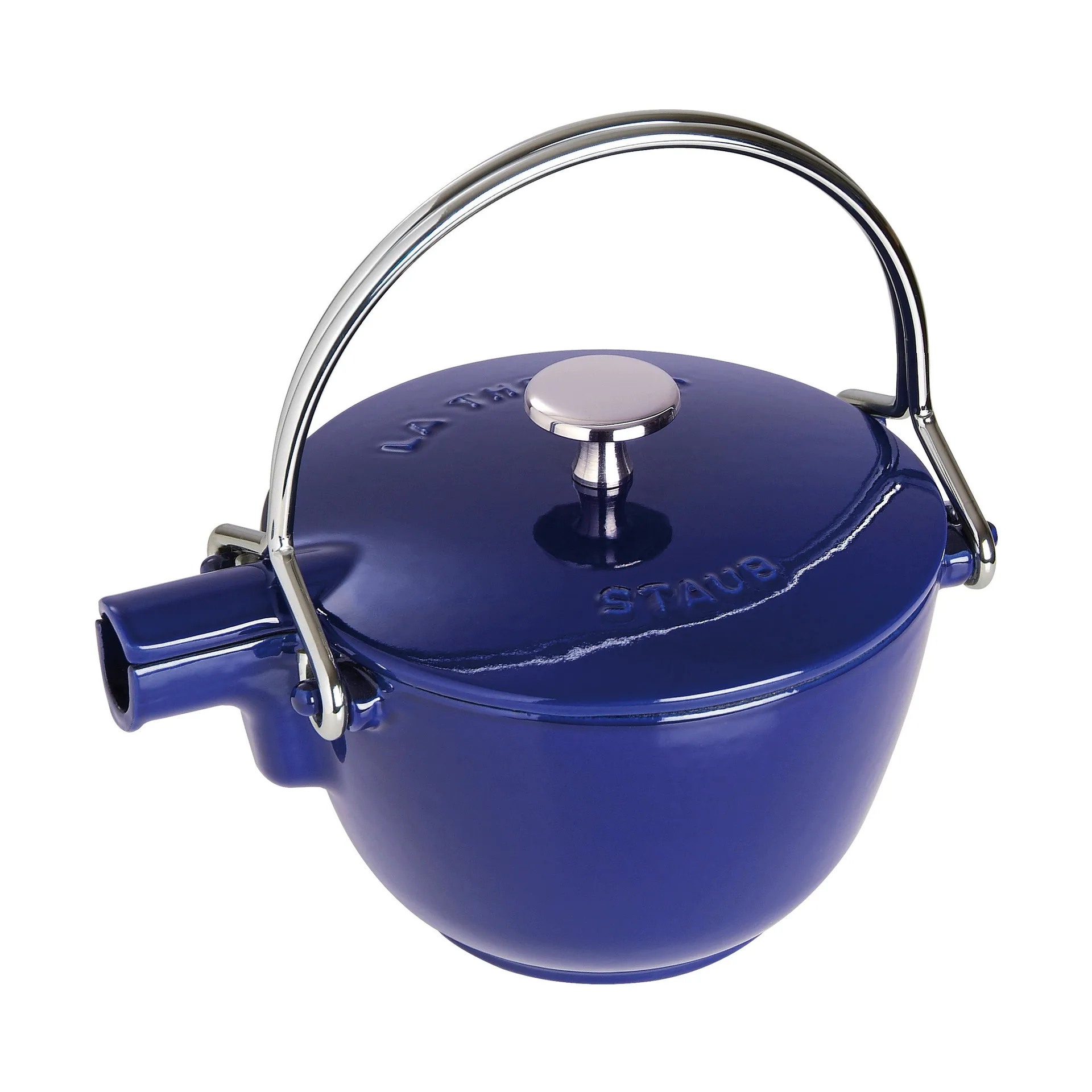 Staub theepot gietijzer rond 1,15 L, Donkerblauw STAUB
