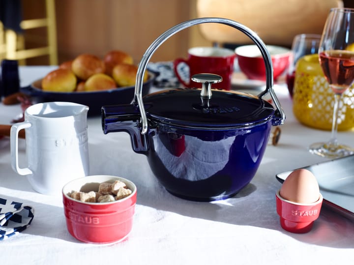 Staub theepot gietijzer rond 1,15 L, Donkerblauw STAUB