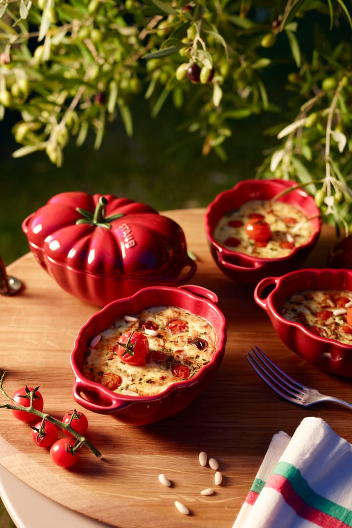 Staub tomaten pannetje van aardewerk 0,5 l, rood STAUB