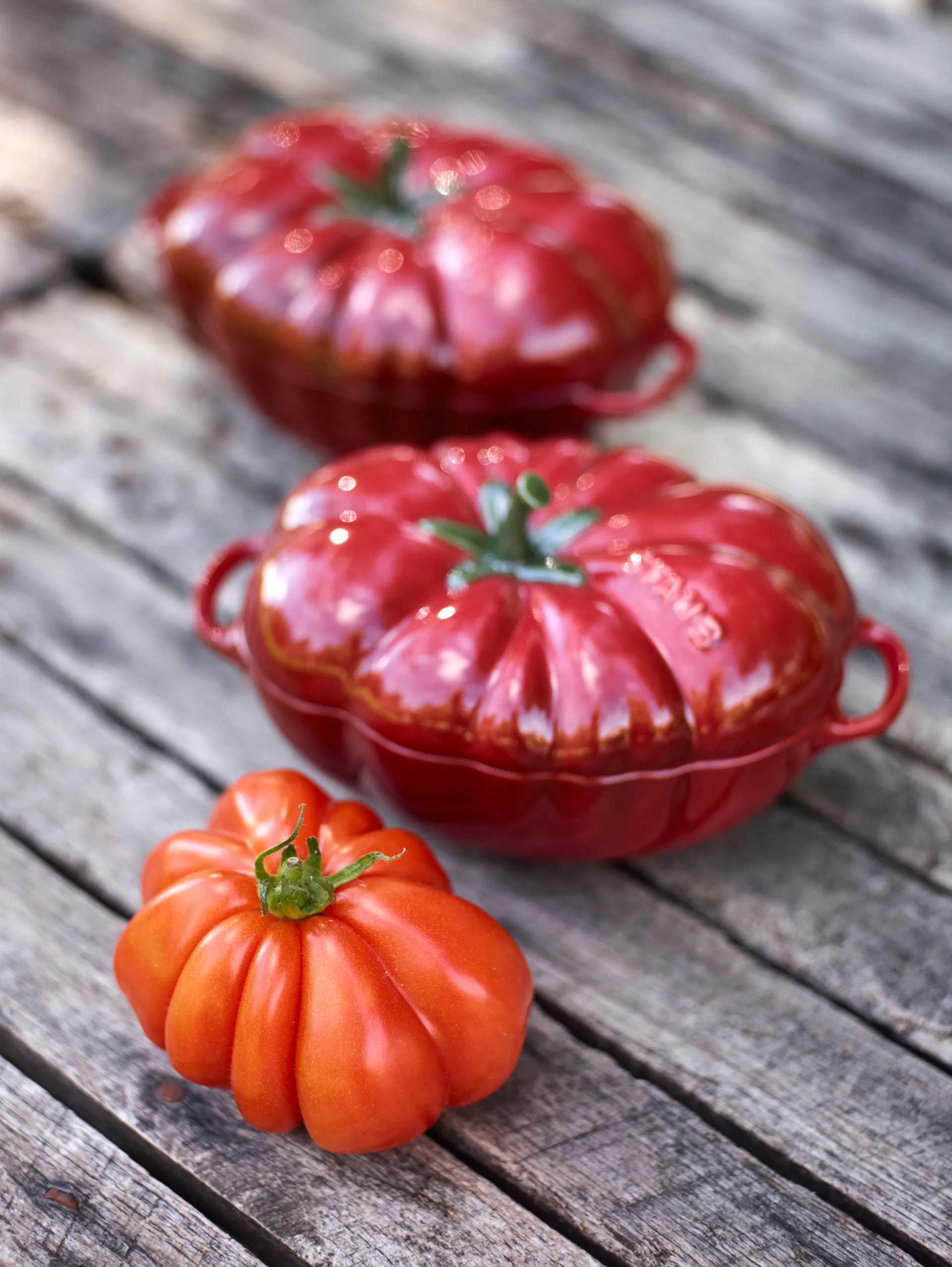 Staub tomaten pannetje van aardewerk 0,5 l, rood STAUB
