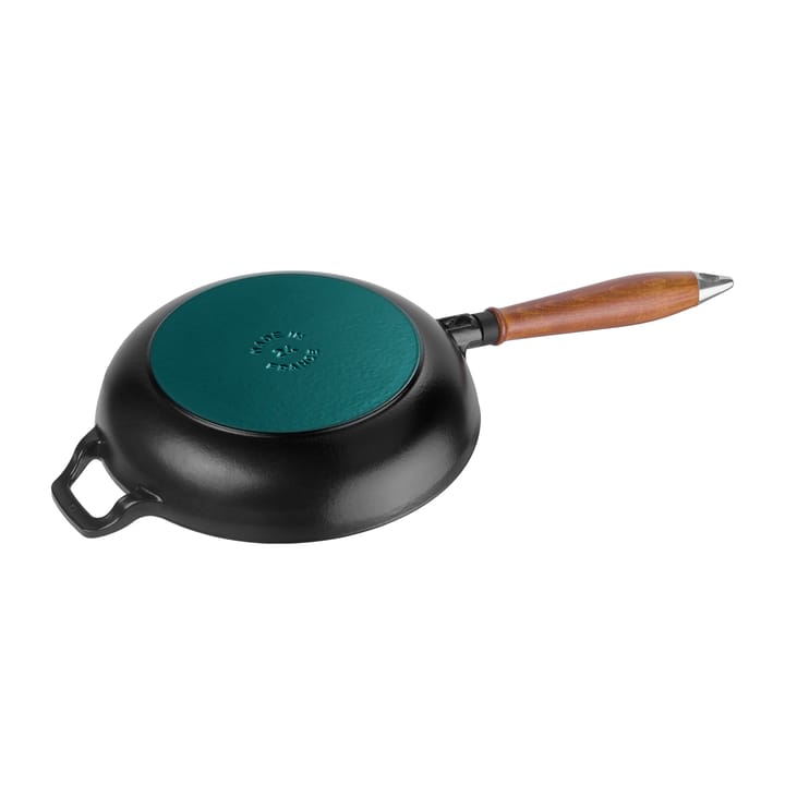 Vintage koekenpan met houten handvat Ø24 cm, Zwart STAUB
