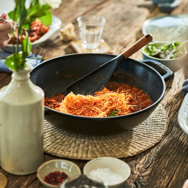 Wok met glazen deksel Ø30 cm 4,4 L, Zwart STAUB