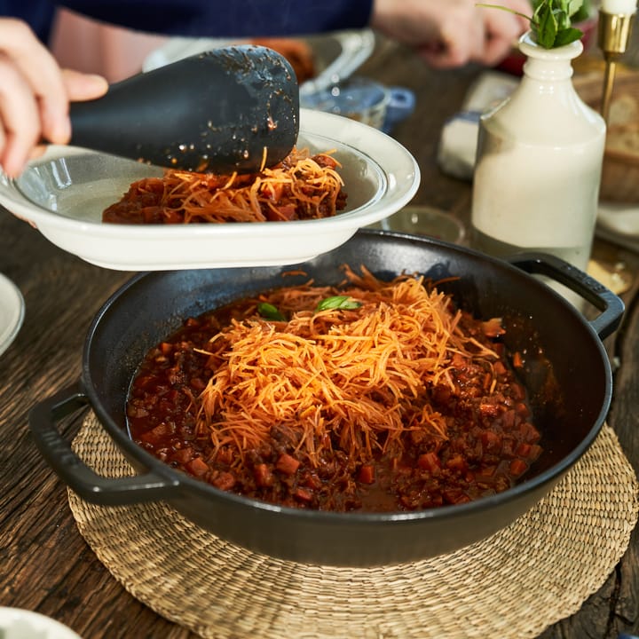 Wok met glazen deksel Ø30 cm 4,4 L, Zwart STAUB