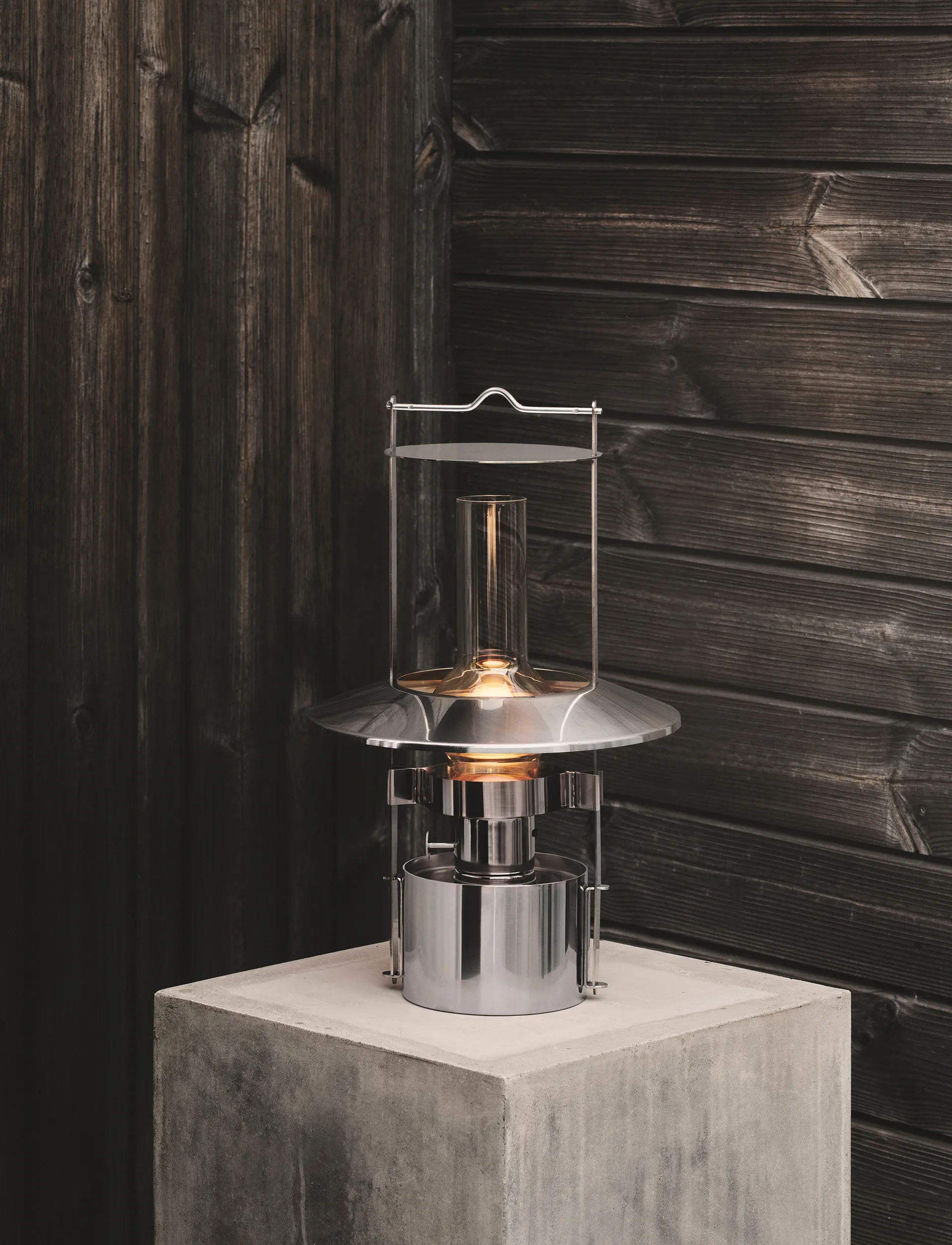 EM draagbare scheepslamp 43 cm., Steel Stelton