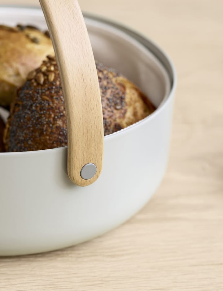 Emma broodmand met handvat Ø23 cm, Grijs-beukenhout Stelton