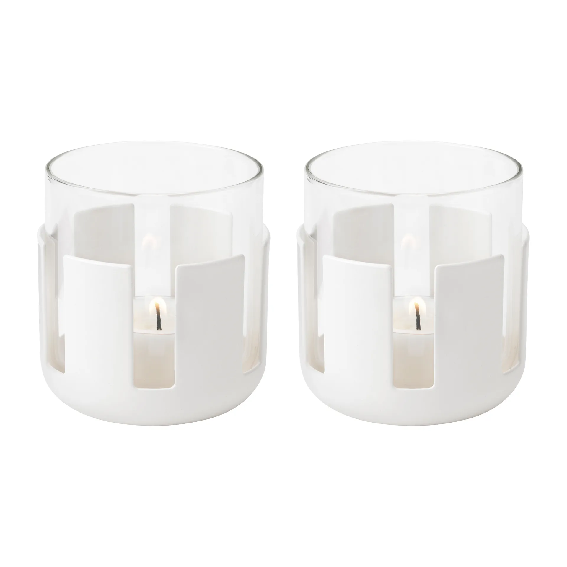 Luna waxinelichtjeshouder 2-pack, Soft white Stelton