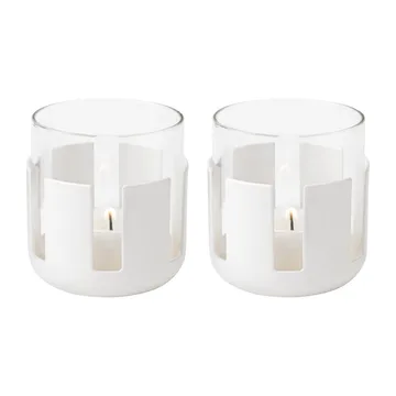 Luna waxinelichtjeshouder 2-pack - Soft white - Stelton