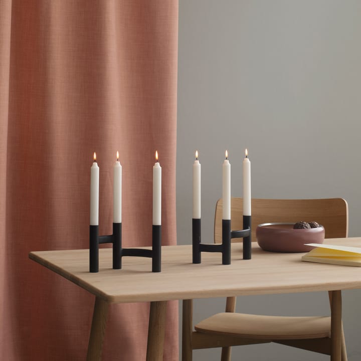 Ora kandelaar met drie armen, Zwart Stelton