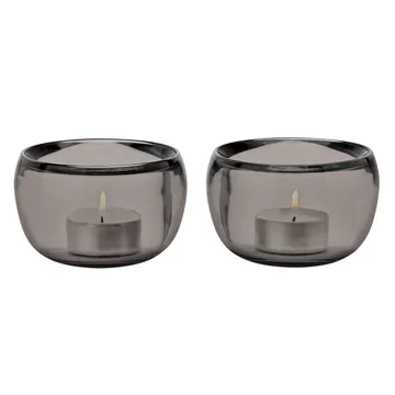 Ora theelichthouder 2-pack - Smoke - Stelton