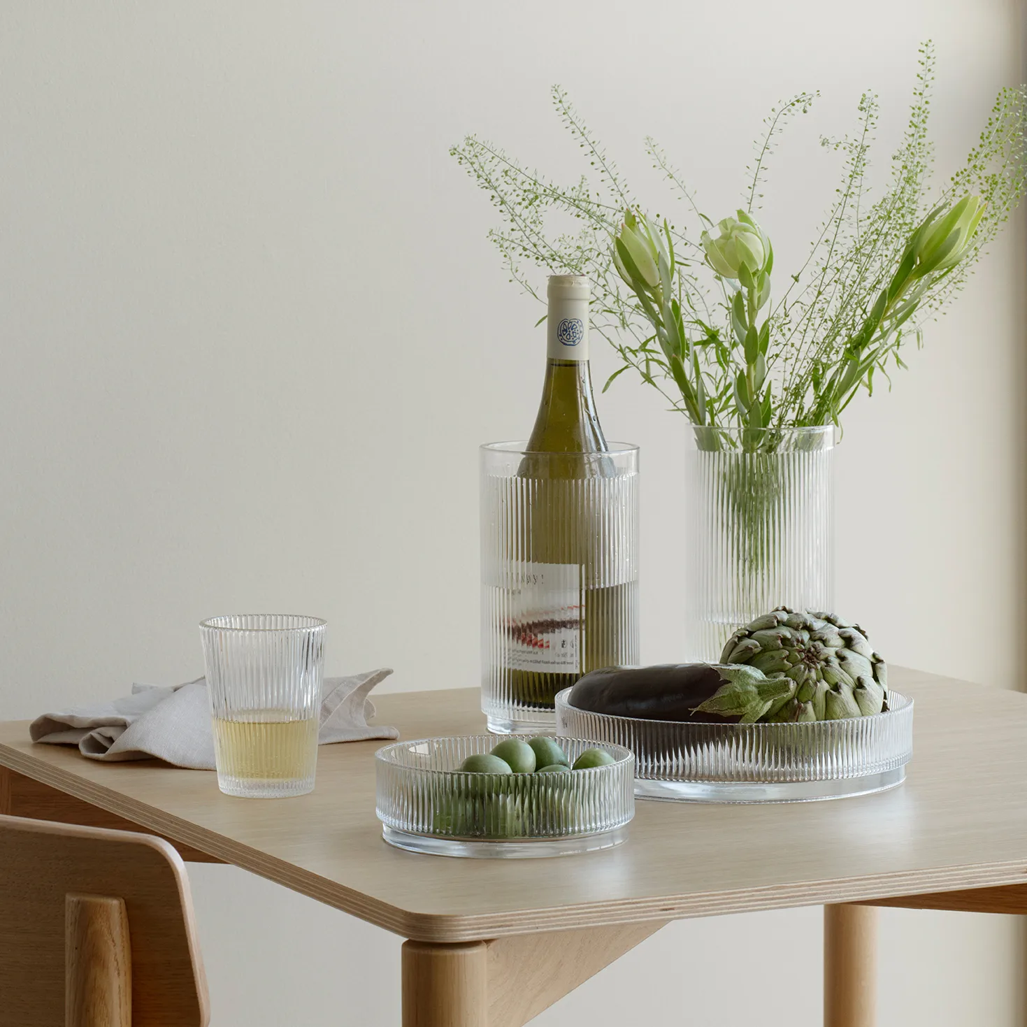 Pilastro serveerkom Ø15 cm, Transparant Stelton