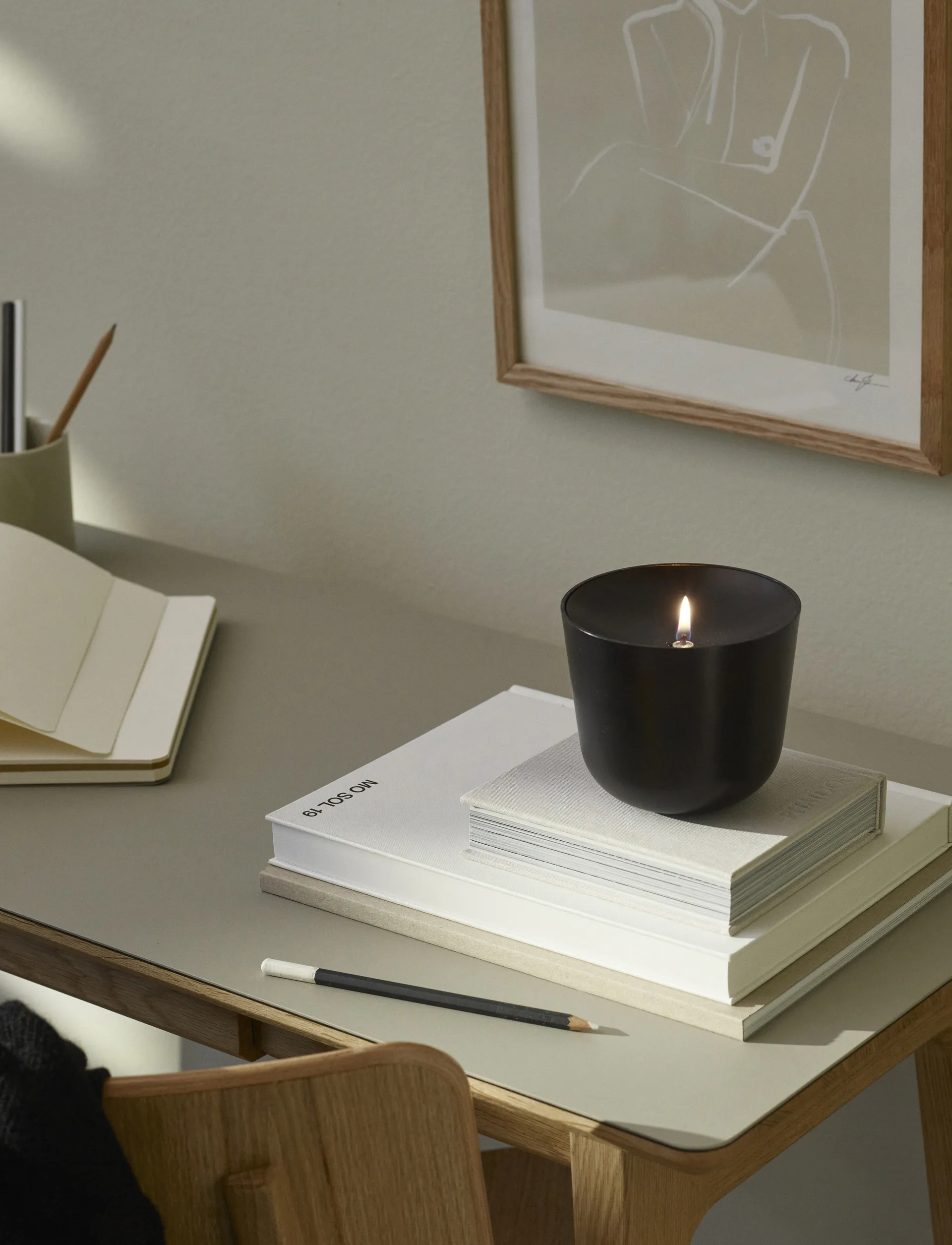 Solis olielamp Ø11,5 cm, Soft black Stelton