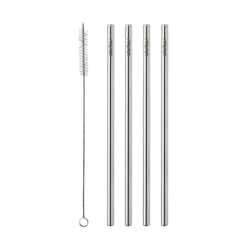 Stelton herbruikbare rietjes 4-pack - Steel - Stelton