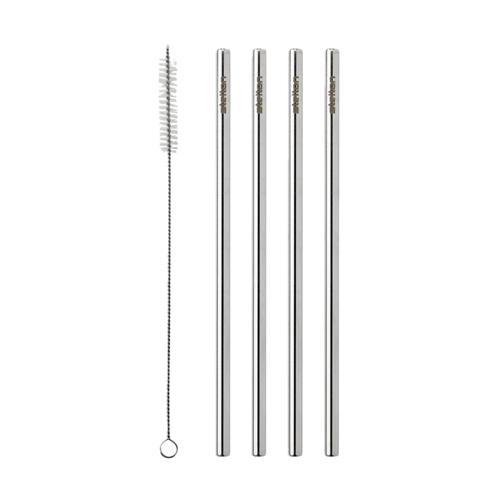 Stelton herbruikbare rietjes 4-pack - Steel - Stelton