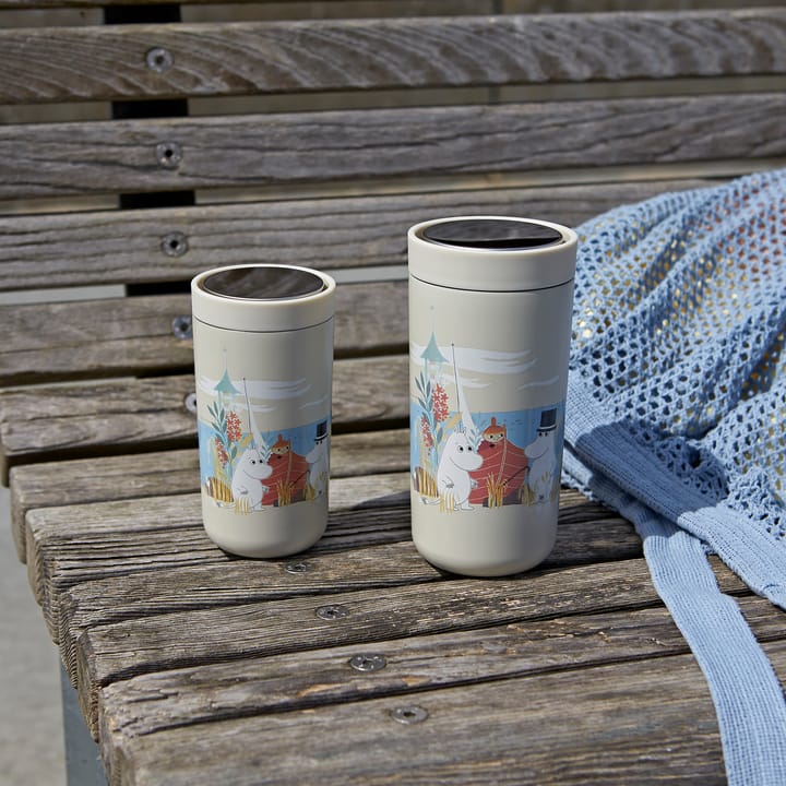 To Go Click Moomin beker 0,2 l, Soft sand Stelton