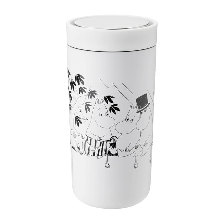 To Go Click Moomin beker 0,4 l - Soft white-black - Stelton