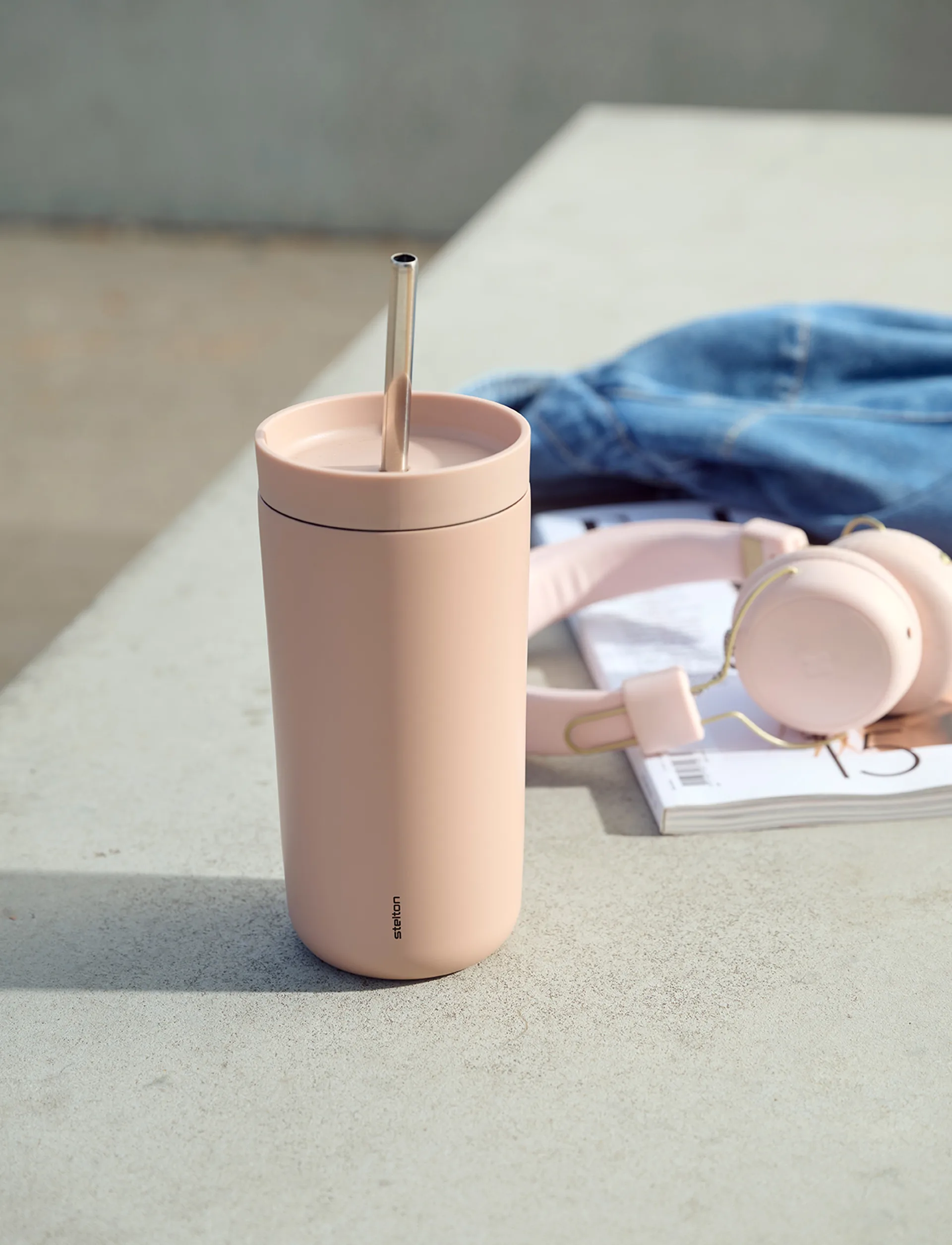 To Go Sip thermosbeker met rietje 0,4 L, Heather Stelton