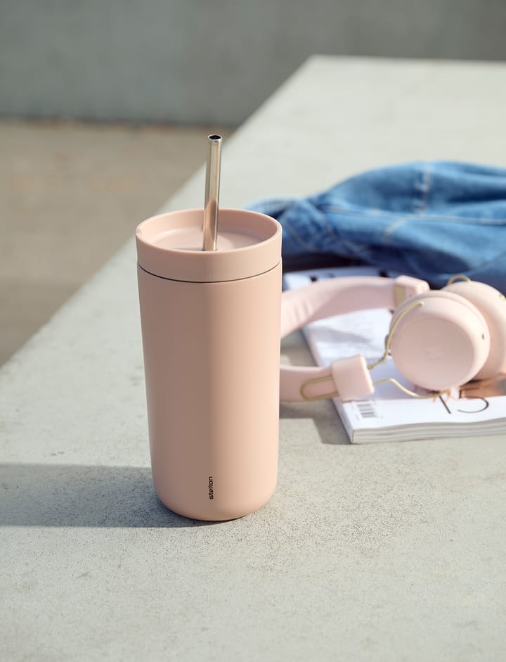 To Go Sip thermosbeker met rietje 0,4 L, Heather Stelton