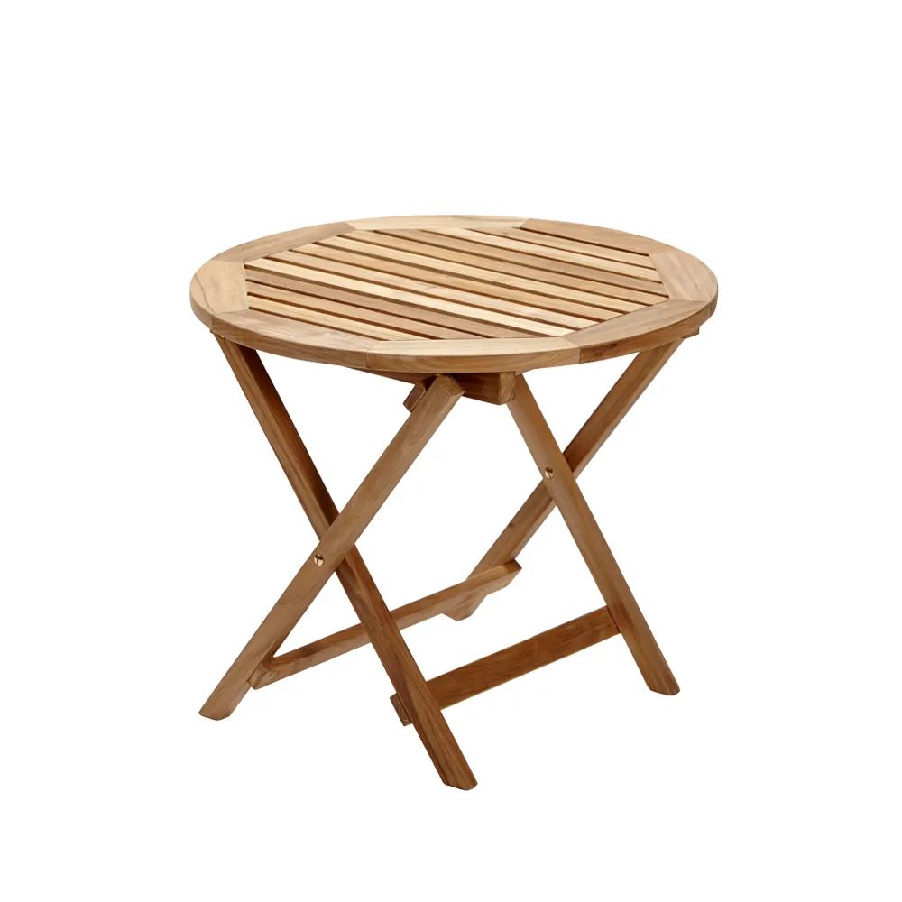 Alnö bijzettafel Ø55 cm, Teak Stockamöllan