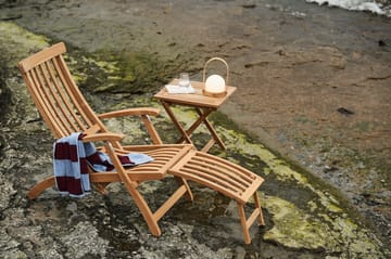 Lobby ligstoel teak - Incl. dienblad en regenbescherming - Stockamöllan