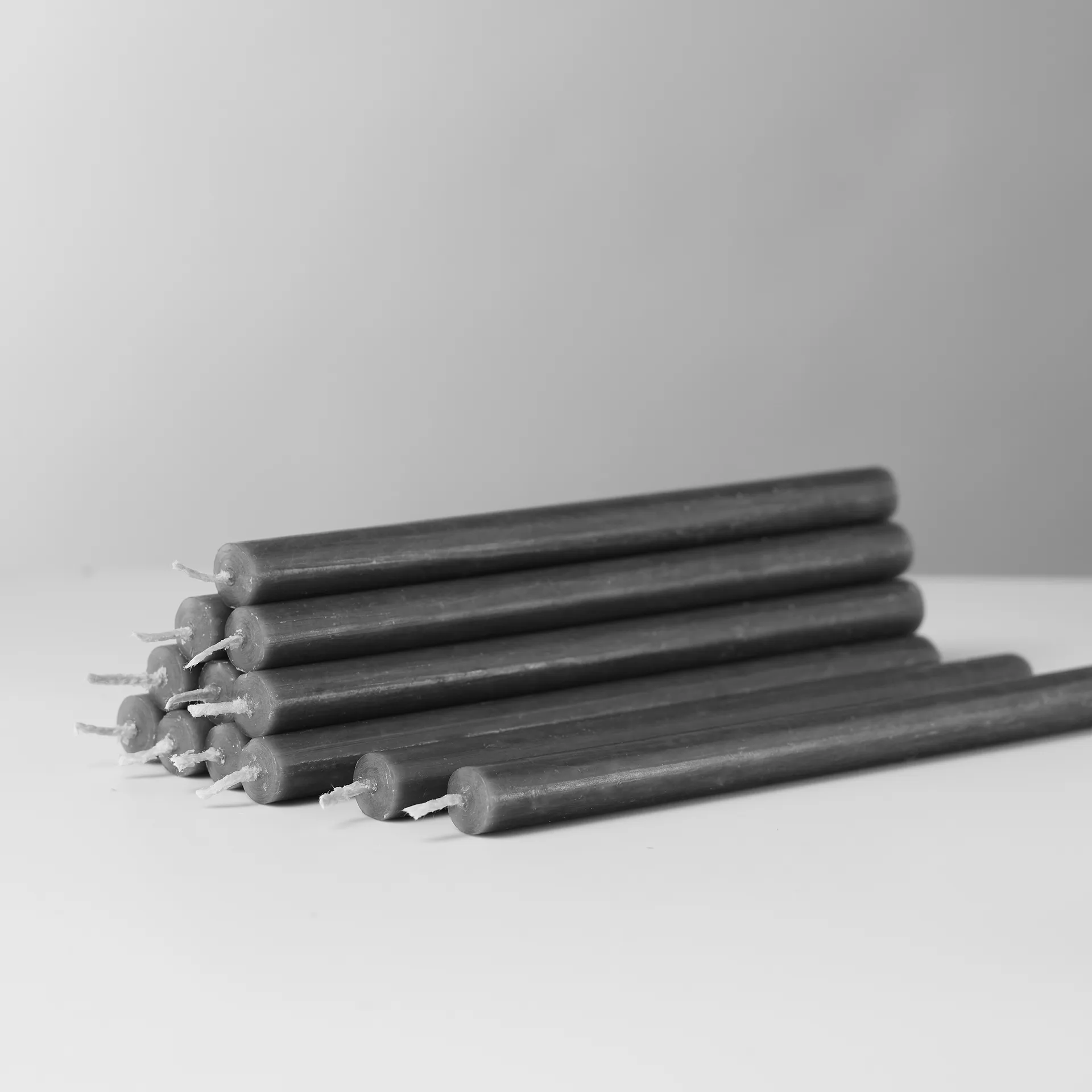Nagel kaarsen 12-pack, Antraciet STOFF