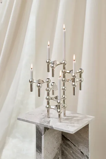 Nagel kaarsen 12-pack - Linen grey - STOFF