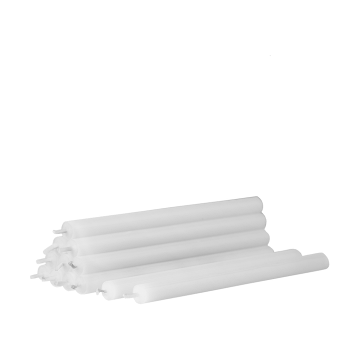 Nagel kaarsen 12-pack - wit - STOFF
