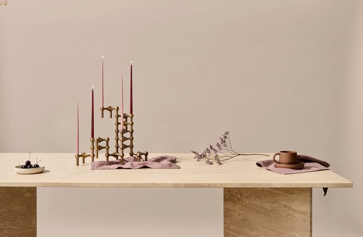Nagel kandelaar, Bronzed brass STOFF