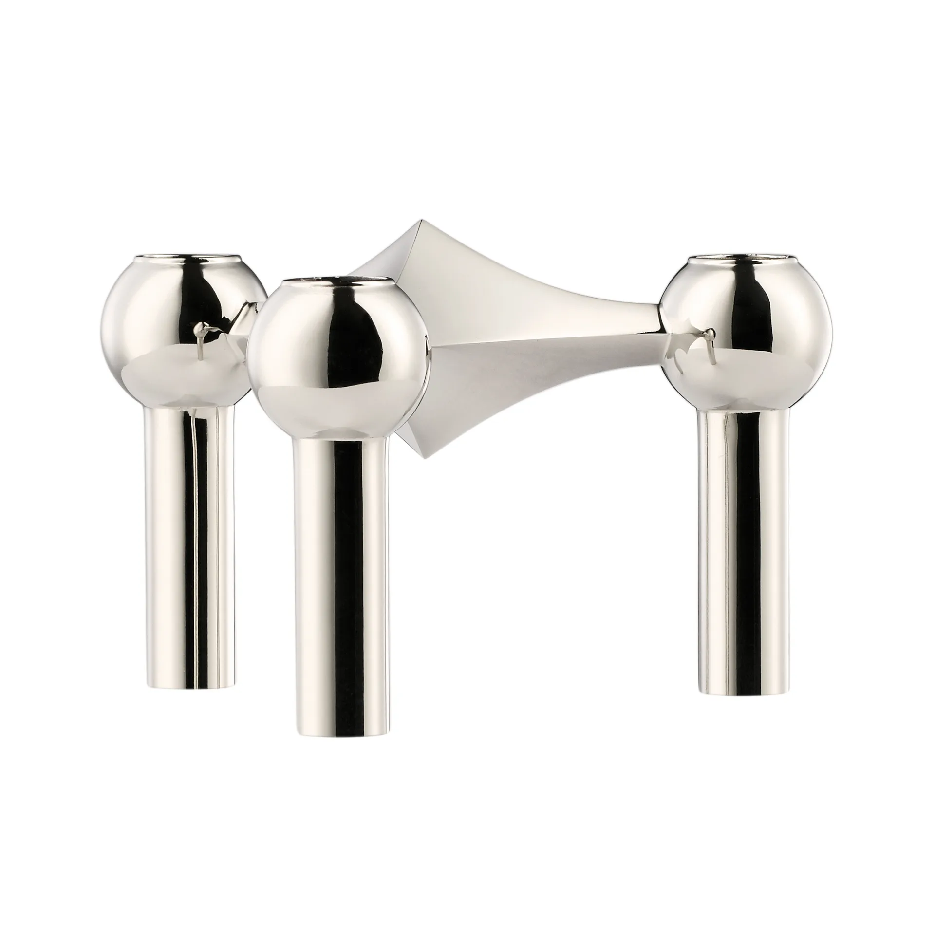 Nagel kandelaar, chroom STOFF