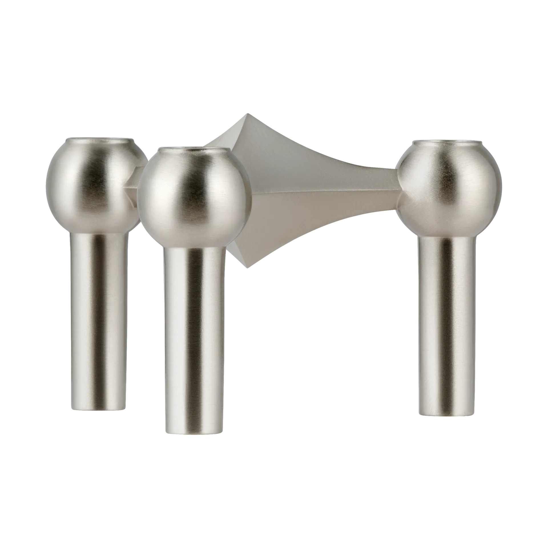 Nagel kandelaar, Geborsteld chroom STOFF