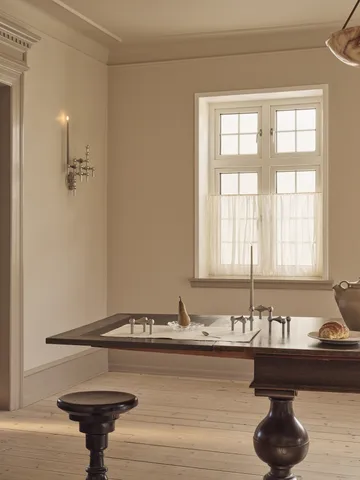 Nagel kandelaar - Geborsteld chroom - STOFF