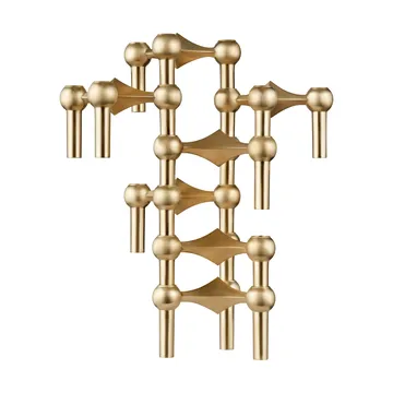 Nagel kandelaar - Geborsteld messing - STOFF