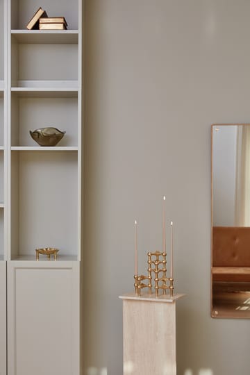 Nagel kandelaar - messing - STOFF