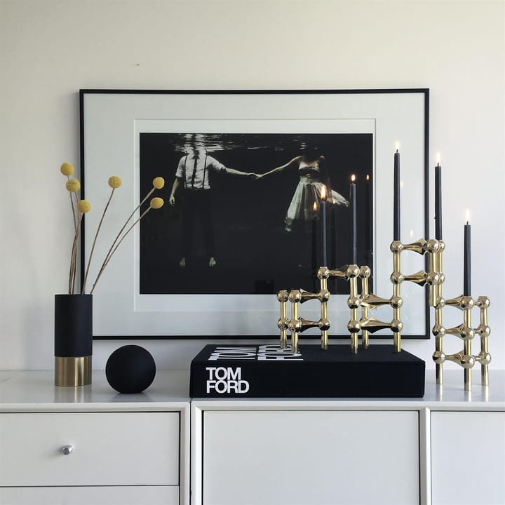 Nagel kandelaar, messing STOFF