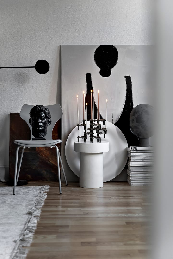 Nagel kandelaar, Zwart chroom STOFF