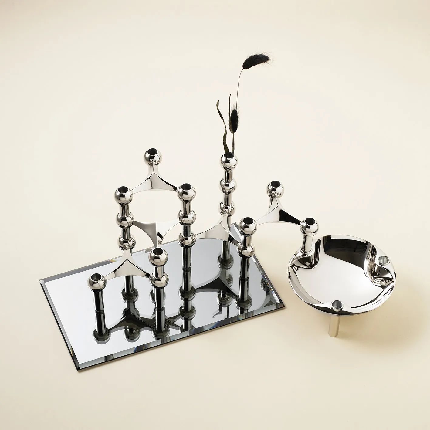 Nagel glasplaat rectangular, Smoked black STOFF Nagel