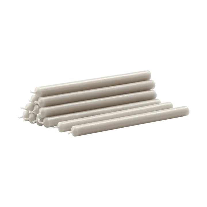 Nagel kaarsen 12-pack - Linen grey - STOFF Nagel