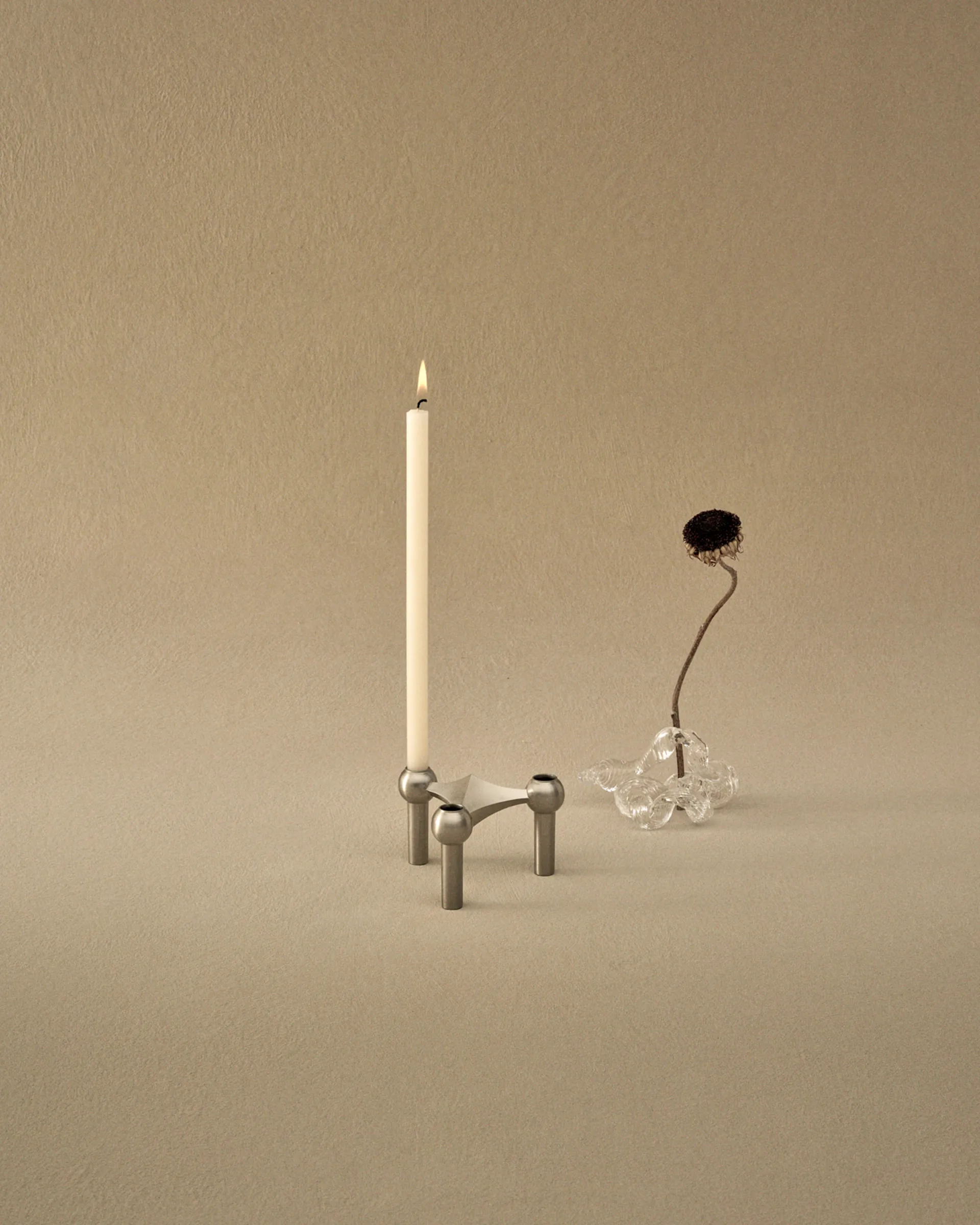 Nagel kaarsen 8-pack, Cream STOFF Nagel