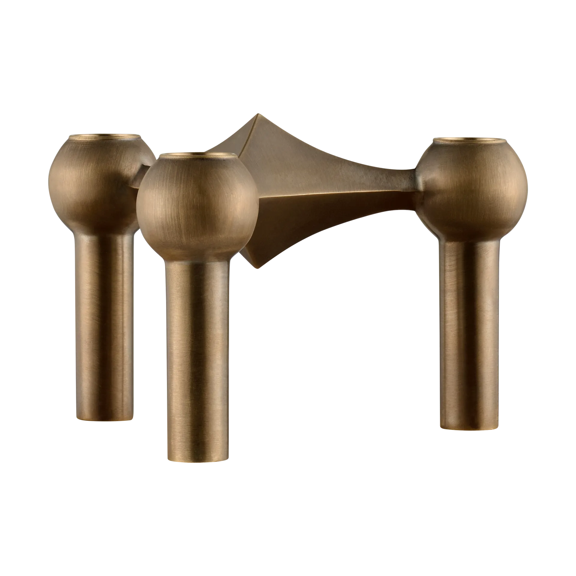 Nagel kandelaar, Bronzed brass STOFF Nagel