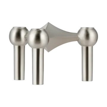 Nagel kandelaar - Geborsteld chroom - STOFF Nagel