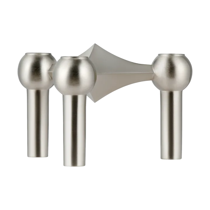 Nagel kandelaar - Geborsteld chroom - STOFF Nagel