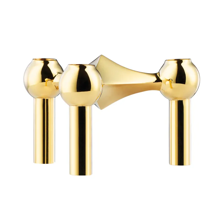 Nagel kandelaar - messing - STOFF Nagel