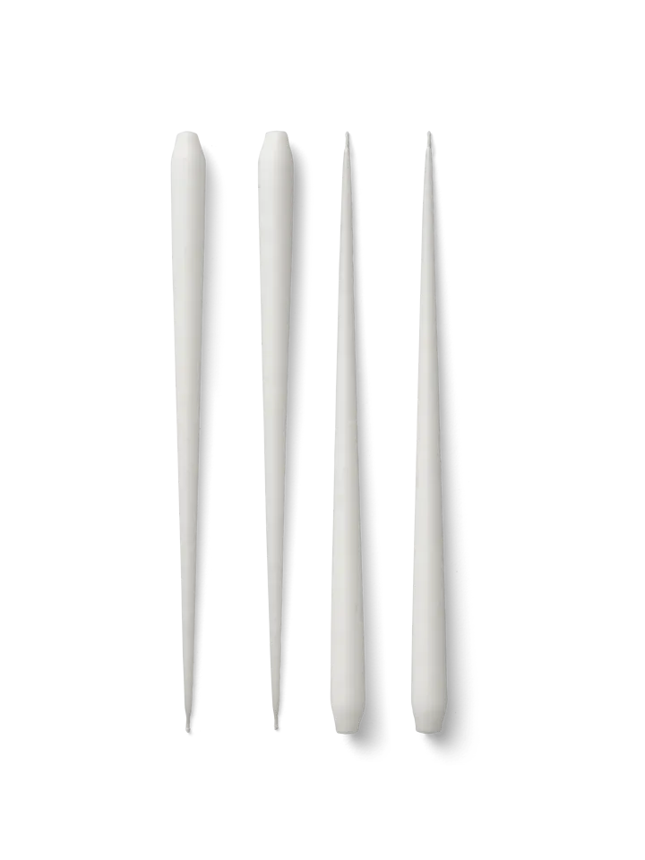 STOFF Nagel antieke kaarsen by ester & erik large 4-pack - White - STOFF Nagel