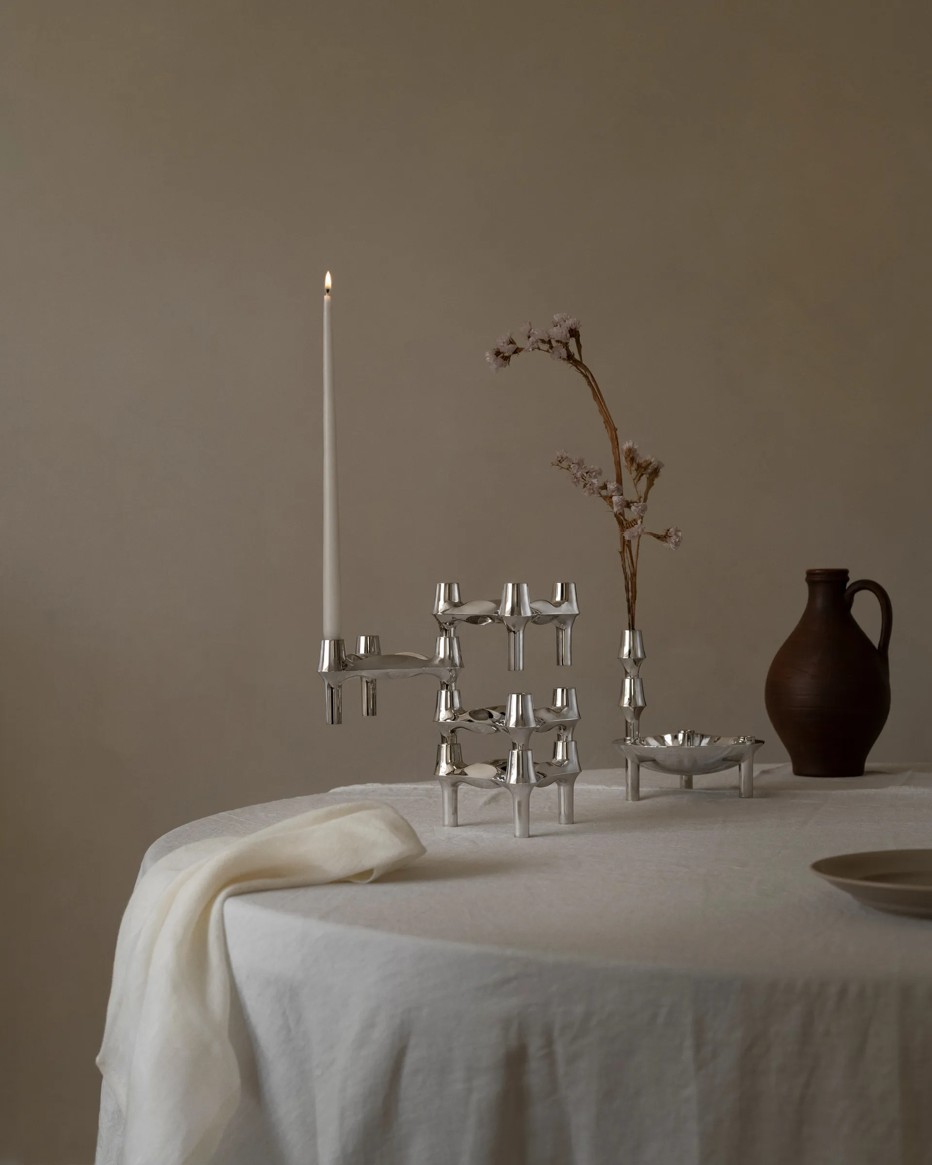 STOFF Nagel BMF kandelaar 3-pack, Chroom STOFF Nagel