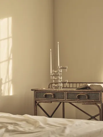 STOFF Nagel BMF kandelaar - Geborsteld chroom - STOFF Nagel