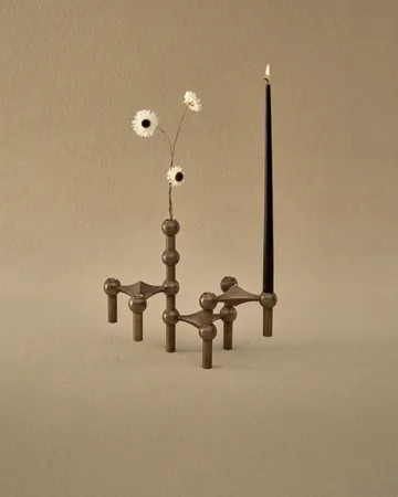 STOFF Nagel kandelaar 3-pack - Bronzed brass - STOFF Nagel