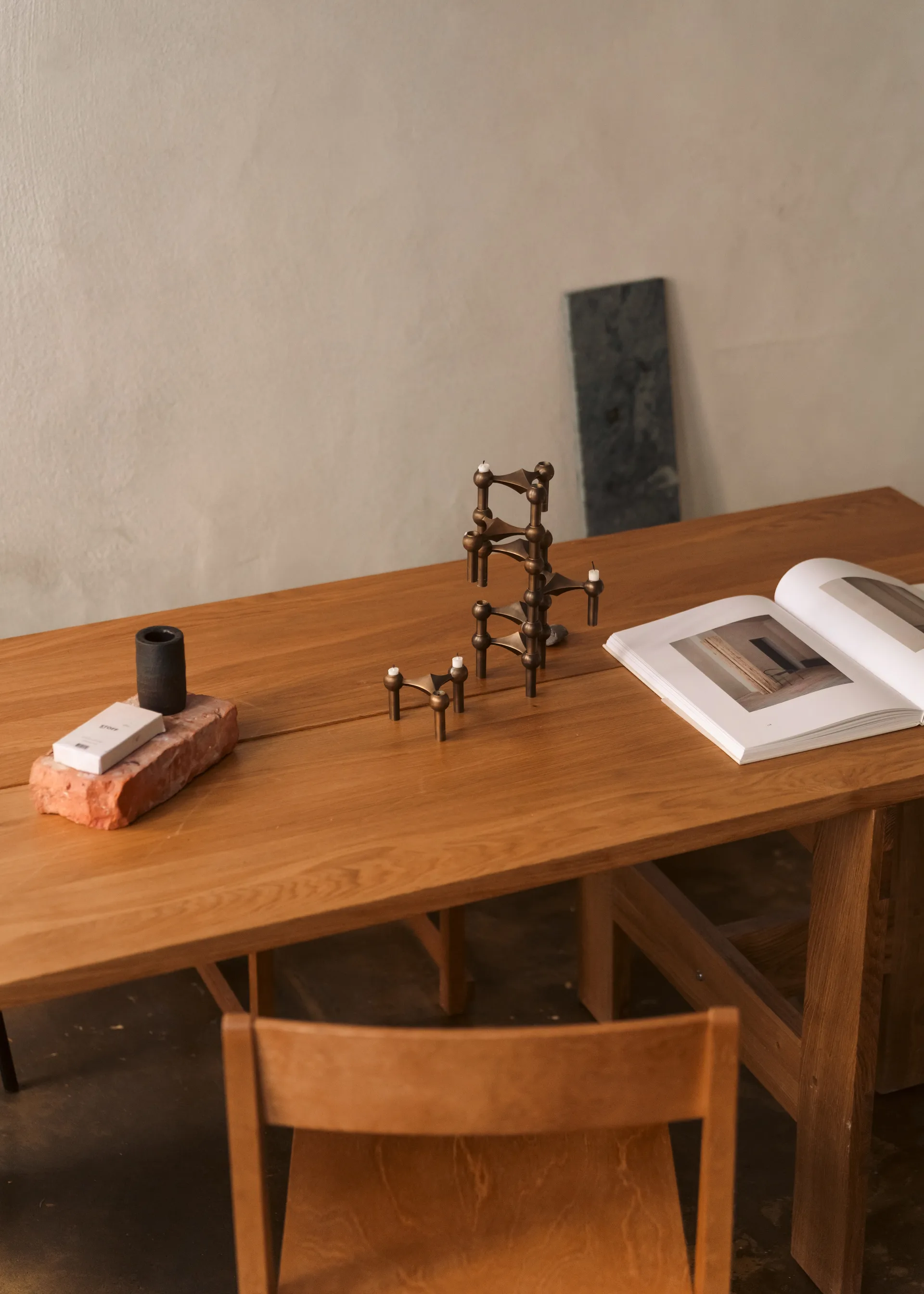 STOFF Nagel kandelaar 3-pack, Bronzed brass STOFF Nagel