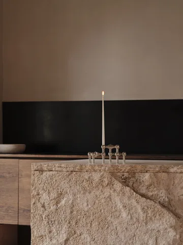 STOFF Nagel kandelaar 3-pack - chroom - STOFF Nagel