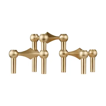 STOFF Nagel kandelaar 3-pack - Geborsteld messing - STOFF Nagel