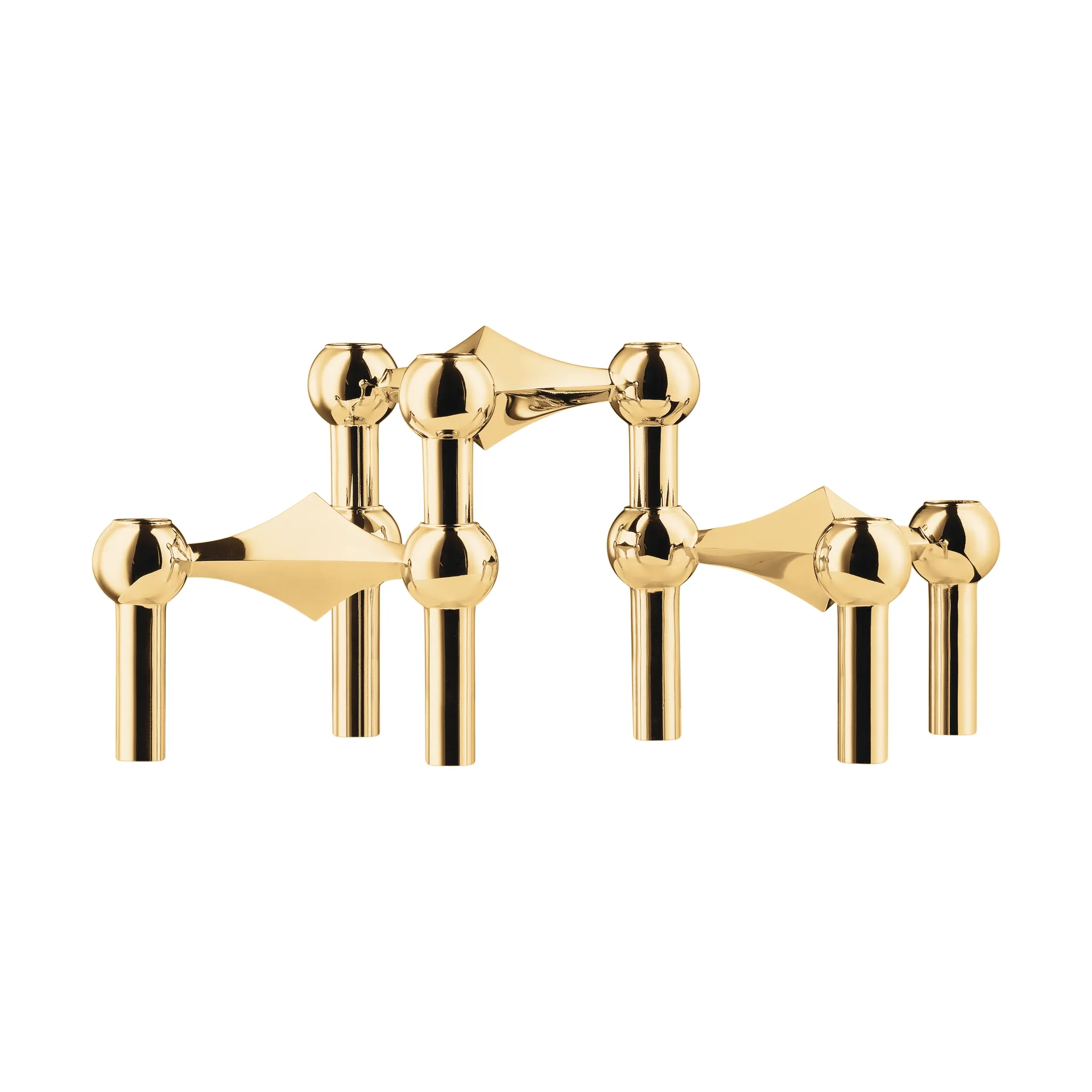 STOFF Nagel kandelaar 3-pack, messing STOFF Nagel
