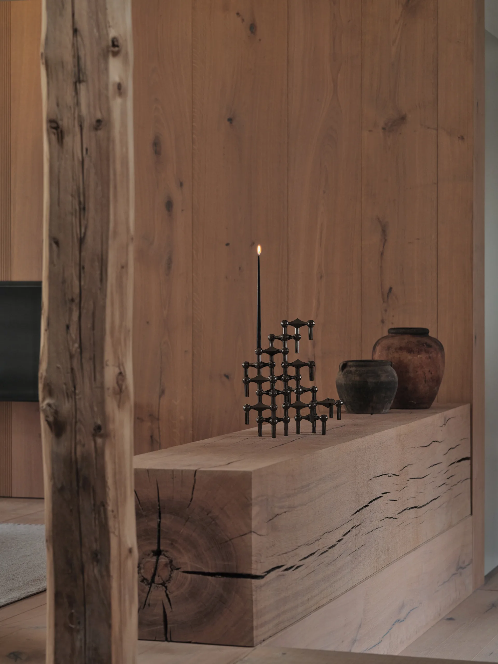 STOFF Nagel kandelaar 3-pack, Zwart chroom STOFF Nagel